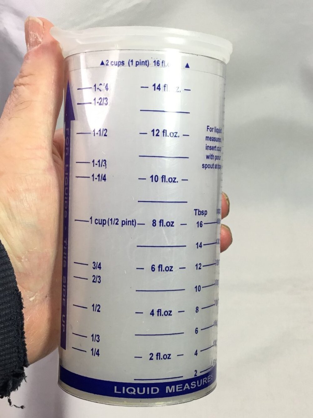 The Pampered Chef Measure-All Cup #2225 2 Cup Liquid Dry Solid Measuring Cup